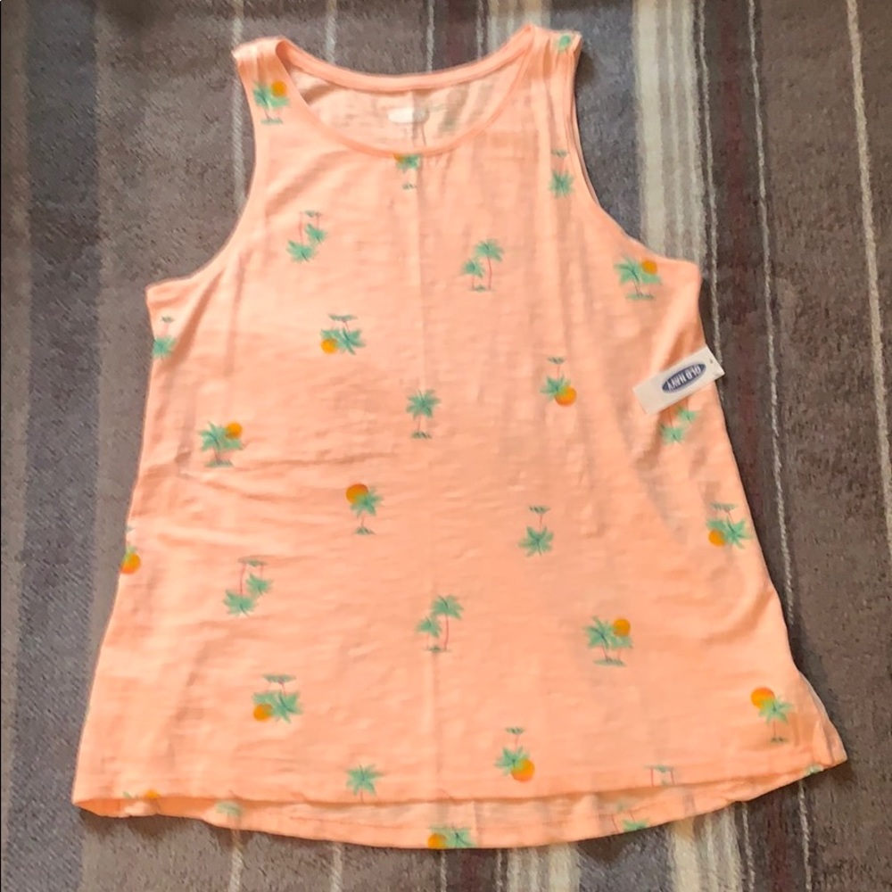 Old Navy salmon tropical tank top